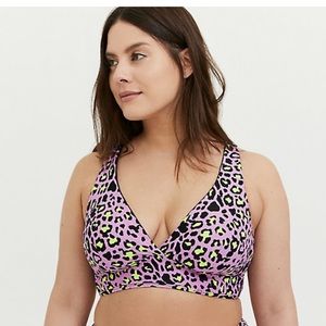 TORRID-0 PURPLE LEOPARD & BLACK REVERSIBLE BKN TOP